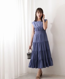 PROPORTION BODY DRESSING | ＜Ｅ＞前後２ｗａｙウエストシャーリングティアードマキシＯＰ / 1212247701(ワンピース)