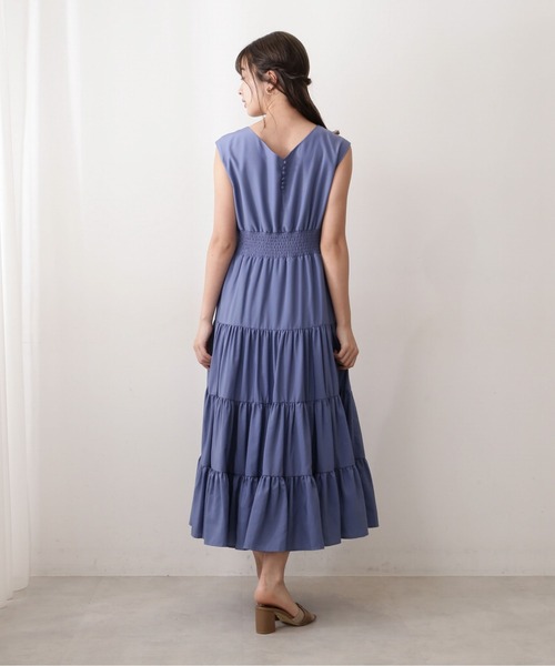 PROPORTION BODY DRESSING（プロポーションボディドレッシング）の「＜Ｅ＞前後２ｗａｙウエストシャーリングティアードマキシＯＰ / 1212247701（ワンピース・レディース・ブラック系その他/ブラウン/ブルー・MEDIUM/SMALL）」の8枚目の写真