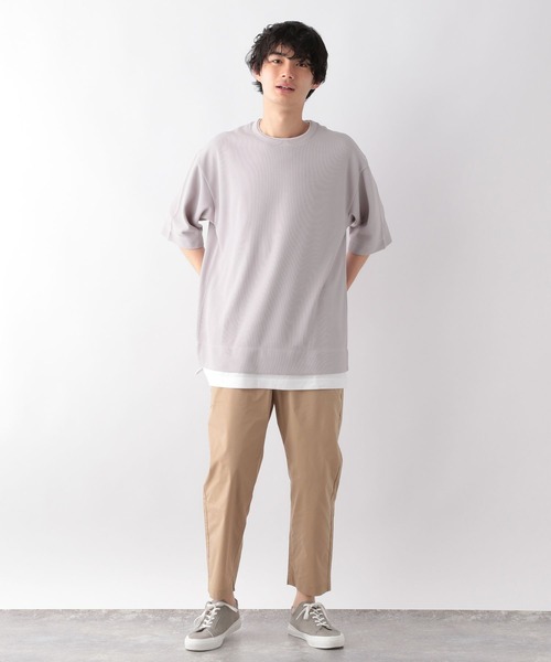 GLOBAL WORK(グローバルワーク)の「クルーネックレイヤード/半袖/346373(Tシャツ/カットソー・メンズ・スカイブルー/グレー/ライトグリーン/オフホワイト/ダークブルー・SMALL/MEDIUM/LARGE)」の11枚目の写真