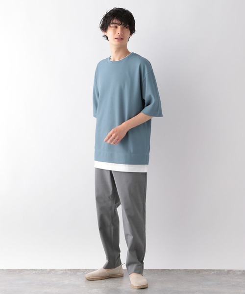GLOBAL WORK(グローバルワーク)の「クルーネックレイヤード/半袖/346373(Tシャツ/カットソー・メンズ・スカイブルー/グレー/ライトグリーン/オフホワイト/ダークブルー・SMALL/MEDIUM/LARGE)」の16枚目の写真