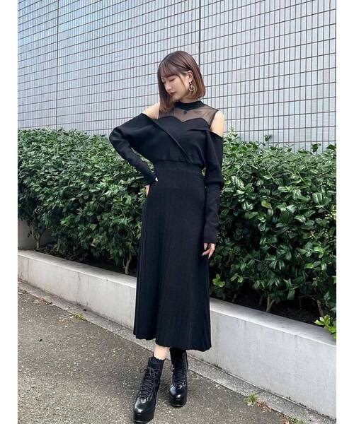 EATME（イートミー）の「カシュクールレイヤードニットワンピース  