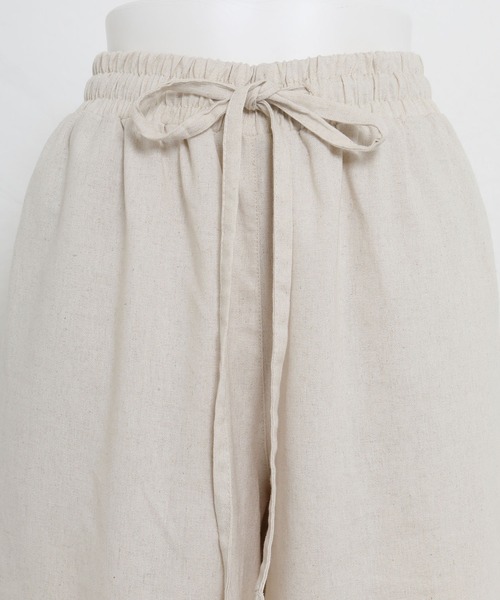 anown（アノン）の「コットンリネンワイドパンツ（その他パンツ・レディース・ブラック/ナチュラル・M）」の11枚目の写真