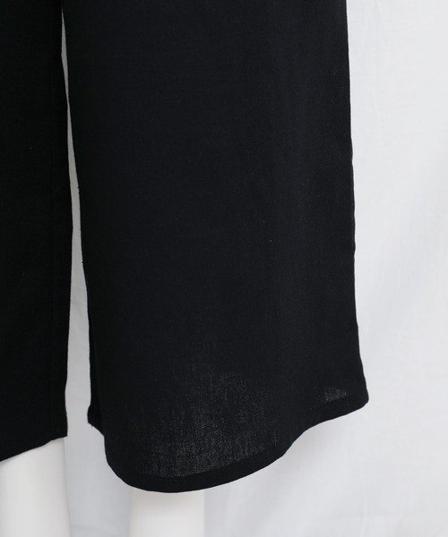 anown（アノン）の「コットンリネンワイドパンツ（その他パンツ・レディース・ブラック/ナチュラル・M）」の8枚目の写真