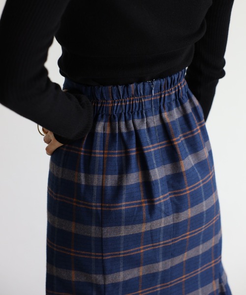 Bonjour Sagan(ボンジュールサガン)の「タータンチェックマーメイドスカート(スカート・レディース・ネイビー・FREE)」の8枚目の写真