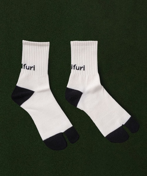 narifuri（ナリフリ）の「サイクルソックス（ソックス/靴下・メンズ・ホワイト/ブラック/ネイビー/ピンク/イエロー・25-27CM）」の2枚目の写真