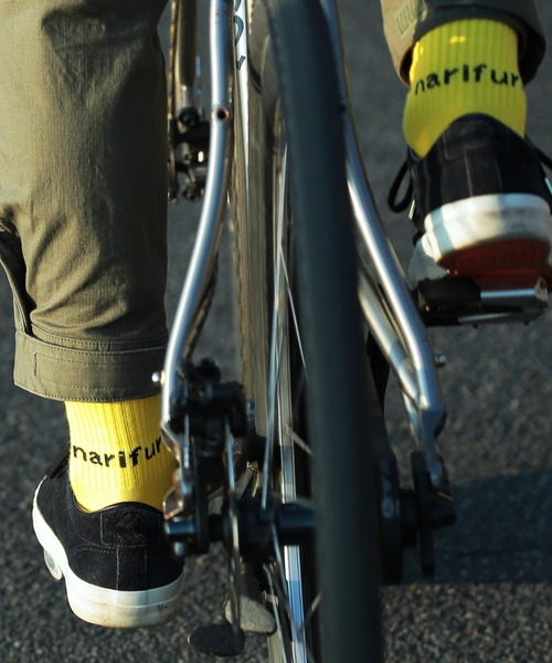 narifuri（ナリフリ）の「サイクルソックス（ソックス/靴下・メンズ・ホワイト/ブラック/ネイビー/ピンク/イエロー・25-27CM）」の9枚目の写真