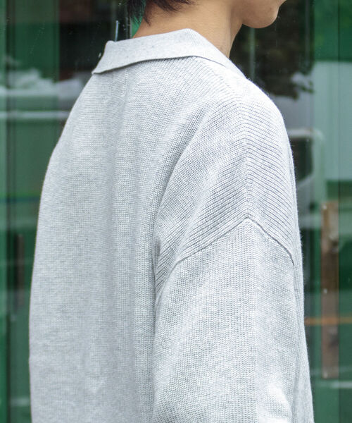 GLOSTER（グロスター）の「【GLOSTER/グロスター】片畦スキッパーポロシャツ ニットポロ ハイゲージ（ニット/セーター・メンズ・ブラック/オリーブ/アイボリー・S/M/L）」の20枚目の写真