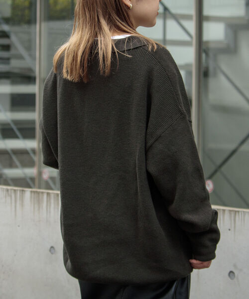 GLOSTER（グロスター）の「【GLOSTER/グロスター】片畦スキッパーポロシャツ ニットポロ ハイゲージ（ニット/セーター・メンズ・ブラック/オリーブ/アイボリー・S/M/L）」の21枚目の写真