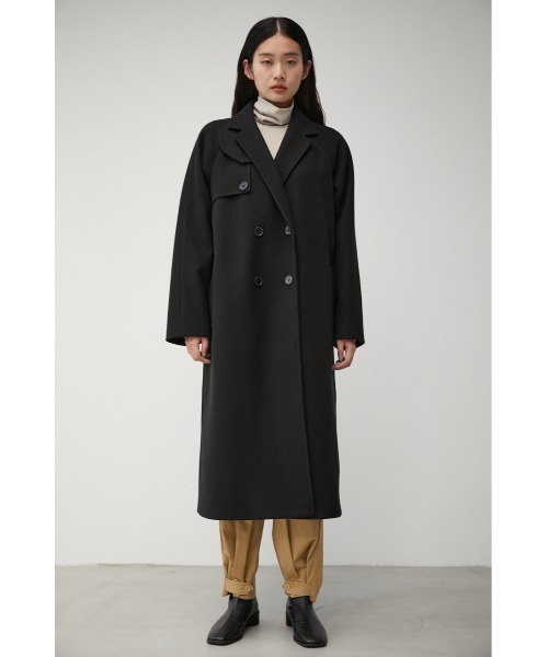 AZUL by moussy（アズールバイマウジー）の「STAND COLLAR CHESTER COAT/スタンドカラーチェスターコート（チェスターコート・レディース・ブルー/ダークベージュ/ブラック/ブラック系その他・SMALL/MEDIUM）」の9枚目の写真