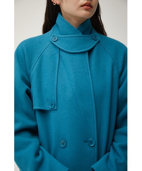 AZUL by moussy（アズールバイマウジー）の「STAND COLLAR CHESTER COAT/スタンドカラーチェスターコート（チェスターコート・レディース・ブルー/ダークベージュ/ブラック/ブラック系その他・SMALL/MEDIUM）」の21枚目の写真