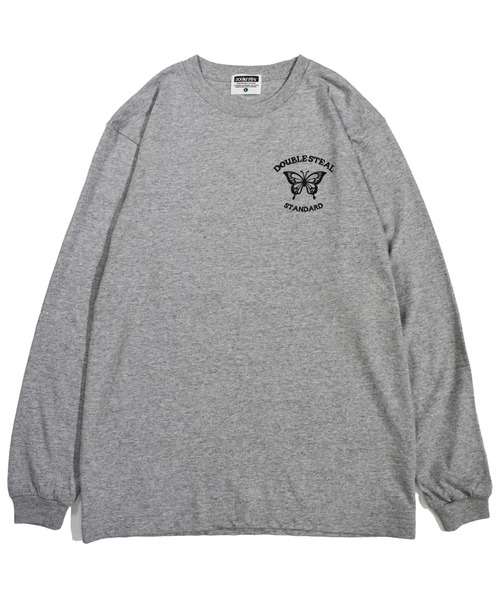 DOUBLE STEAL(ダブルスティール)の「Butterfly Round Logo L/S TEE 長袖Tシャツ(Tシャツ/カットソー・メンズ・ホワイト/ブラック/トップグレー・MEDIUM/LARGE/X-LARGE/XX-LARGE)」の22枚目の写真