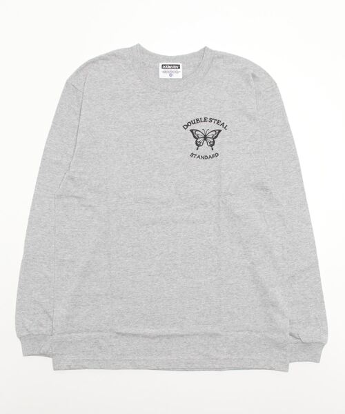 DOUBLE STEAL(ダブルスティール)の「Butterfly Round Logo L/S TEE 長袖Tシャツ(Tシャツ/カットソー・メンズ・ホワイト/ブラック/トップグレー・MEDIUM/LARGE/X-LARGE/XX-LARGE)」の19枚目の写真