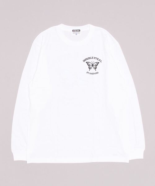 DOUBLE STEAL(ダブルスティール)の「Butterfly Round Logo L/S TEE 長袖Tシャツ(Tシャツ/カットソー・メンズ・ホワイト/ブラック/トップグレー・MEDIUM/LARGE/X-LARGE/XX-LARGE)」の21枚目の写真