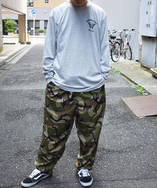 DOUBLE STEAL(ダブルスティール)の「Butterfly Round Logo L/S TEE 長袖Tシャツ(Tシャツ/カットソー・メンズ・ホワイト/ブラック/トップグレー・MEDIUM/LARGE/X-LARGE/XX-LARGE)」の18枚目の写真