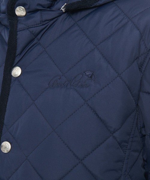 Arnold Palmer（アーノルドパーマー）の「シェア キルティング フード ミドルコート（モッズコート・レディース・ネイビー/アイボリー・LL/S/M/L/XS）」の4枚目の写真