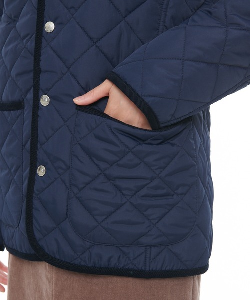 Arnold Palmer（アーノルドパーマー）の「シェア キルティング フード ミドルコート（モッズコート・レディース・ネイビー/アイボリー・LL/S/M/L/XS）」の6枚目の写真