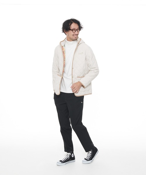 Arnold Palmer（アーノルドパーマー）の「シェア キルティング フード ミドルコート（モッズコート・レディース・ネイビー/アイボリー・LL/S/M/L/XS）」の15枚目の写真