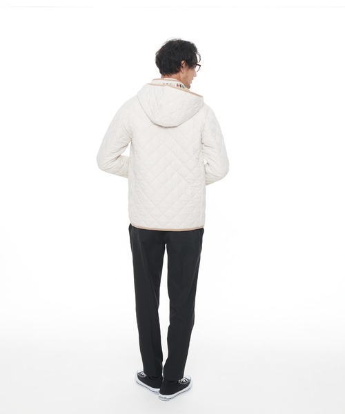 Arnold Palmer（アーノルドパーマー）の「シェア キルティング フード ミドルコート（モッズコート・レディース・ネイビー/アイボリー・LL/S/M/L/XS）」の10枚目の写真