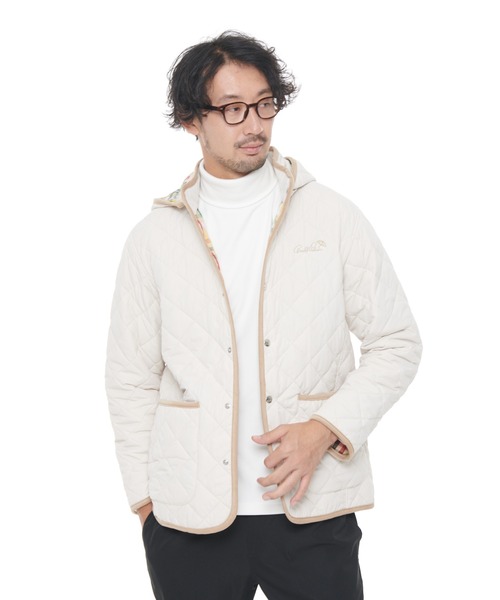 Arnold Palmer（アーノルドパーマー）の「シェア キルティング フード ミドルコート（モッズコート・レディース・ネイビー/アイボリー・LL/S/M/L/XS）」の14枚目の写真