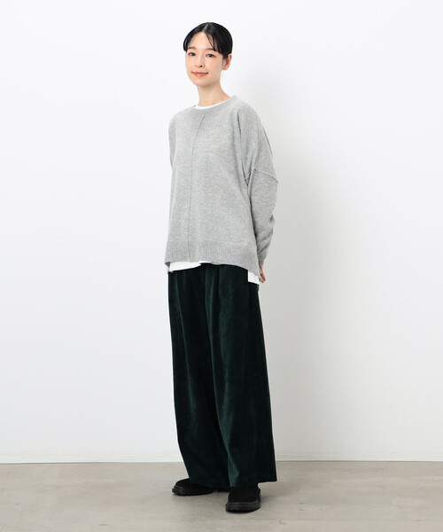 ONIGIRI（オニギリ）の「ベロア　ワイドパンツ（その他パンツ・レディース・ブラウン/グリーン・MEDIUM/LARGE）」の6枚目の写真