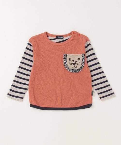 kladskap（クレードスコープ）の「ライオンポケット接結長袖Tシャツ（Tシャツ/カットソー・キッズ・レンガ/ブルー・100cm/110cm/90cm/80ｃｍ）」の18枚目の写真
