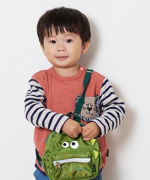 kladskap（クレードスコープ）の「ライオンポケット接結長袖Tシャツ（Tシャツ/カットソー・キッズ・レンガ/ブルー・100cm/110cm/90cm/80ｃｍ）」の13枚目の写真