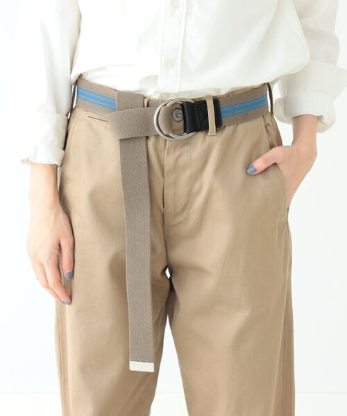 BEAMS BOY(ビームスボーイ)の「GEVAERT BANDWEVERIJ / Wリング ライン ベルト 22FW(ベルト・レディース・グレー/サックスブルー/ベージュ・ONE SIZE)」の3枚目の写真