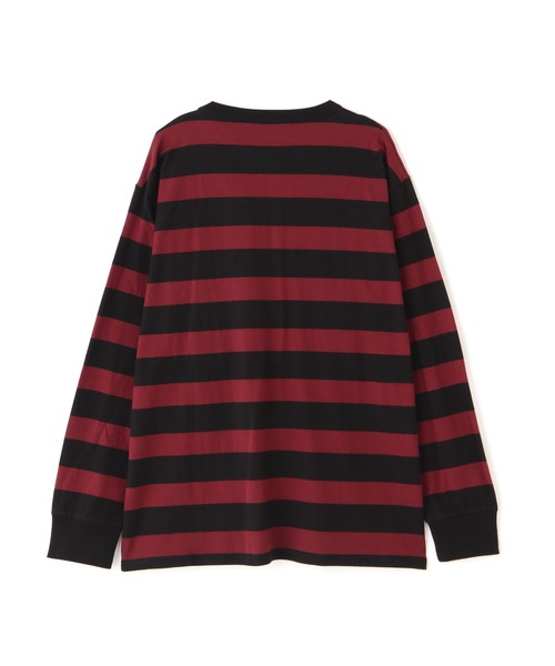 schott（ショット）の「Schott/ショット/WIDE BORDER POCKET T-SHIRT/ワイドボーダー ポケットTシャツ（Tシャツ/カットソー・メンズ・ネイビー/その他4/ブラック/その他/ワイン・2XL/XL/M/L）」の10枚目の写真