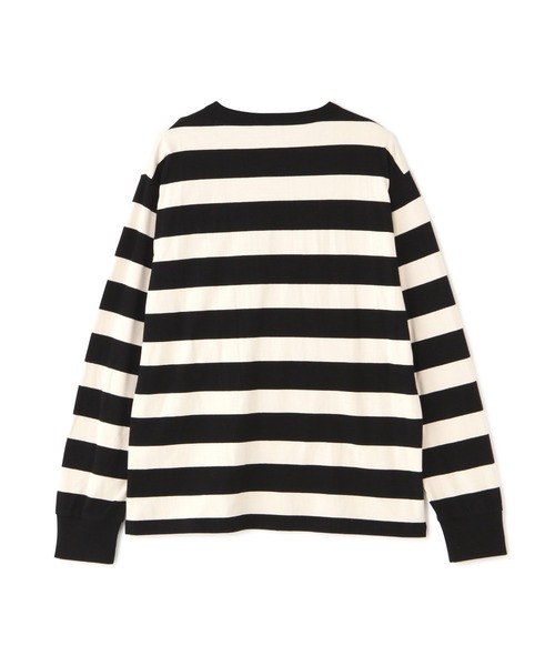 schott（ショット）の「Schott/ショット/WIDE BORDER POCKET T-SHIRT/ワイドボーダー ポケットTシャツ（Tシャツ/カットソー・メンズ・ネイビー/その他4/ブラック/その他/ワイン・2XL/XL/M/L）」の7枚目の写真