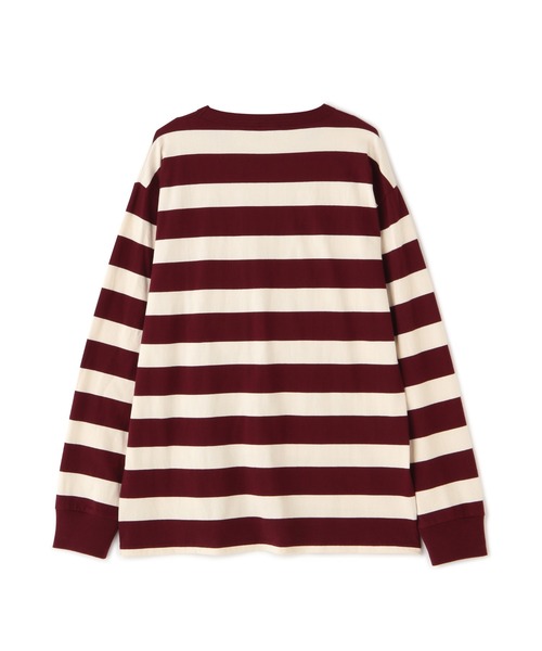 schott（ショット）の「Schott/ショット/WIDE BORDER POCKET T-SHIRT/ワイドボーダー ポケットTシャツ（Tシャツ/カットソー・メンズ・ネイビー/その他4/ブラック/その他/ワイン・2XL/XL/M/L）」の9枚目の写真