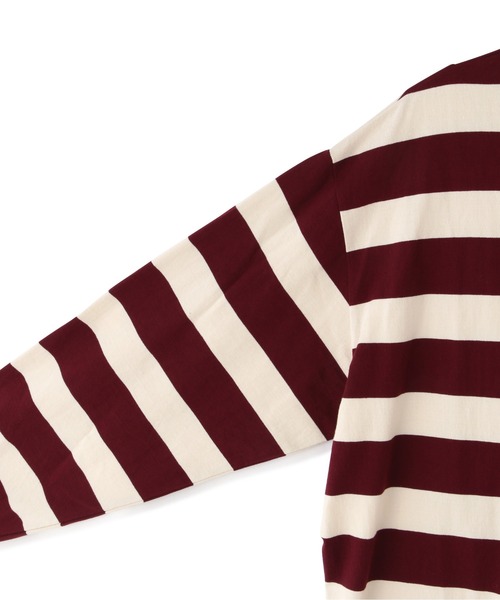 schott（ショット）の「Schott/ショット/WIDE BORDER POCKET T-SHIRT/ワイドボーダー ポケットTシャツ（Tシャツ/カットソー・メンズ・ネイビー/その他4/ブラック/その他/ワイン・2XL/XL/M/L）」の18枚目の写真