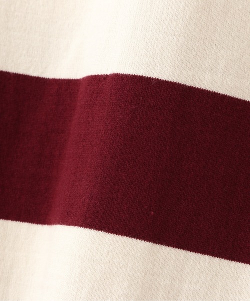 schott（ショット）の「Schott/ショット/WIDE BORDER POCKET T-SHIRT/ワイドボーダー ポケットTシャツ（Tシャツ/カットソー・メンズ・ネイビー/その他4/ブラック/その他/ワイン・2XL/XL/M/L）」の14枚目の写真