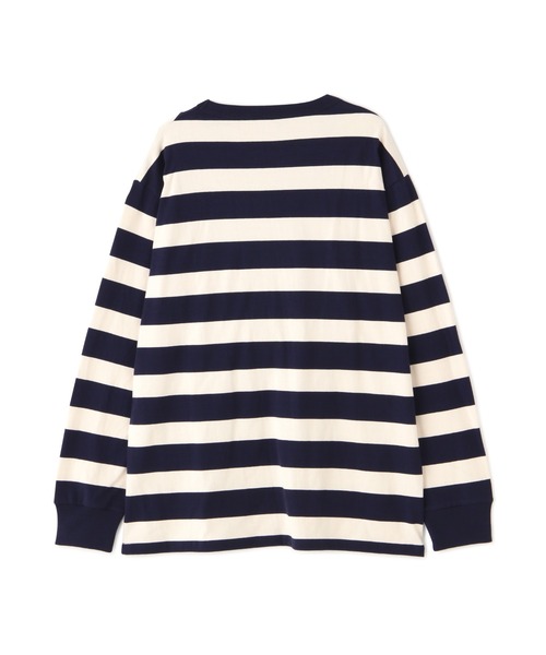 schott（ショット）の「Schott/ショット/WIDE BORDER POCKET T-SHIRT/ワイドボーダー ポケットTシャツ（Tシャツ/カットソー・メンズ・ネイビー/その他4/ブラック/その他/ワイン・2XL/XL/M/L）」の8枚目の写真