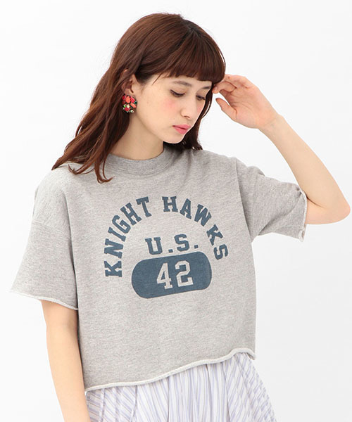 Champion(チャンピオン)の「Another Edition×Championプリントショートスリーブ/BC AE×Champion PRT SSL◆(Tシャツ/カットソー・レディース・ブラック/グレー/イエロー・フリー)」の3枚目の写真
