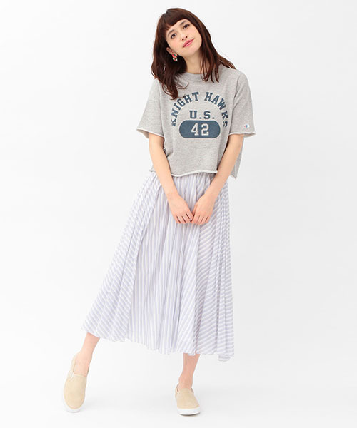 Champion(チャンピオン)の「Another Edition×Championプリントショートスリーブ/BC AE×Champion PRT SSL◆(Tシャツ/カットソー・レディース・ブラック/グレー/イエロー・フリー)」の6枚目の写真