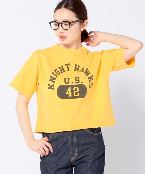Champion(チャンピオン)の「Another Edition×Championプリントショートスリーブ/BC AE×Champion PRT SSL◆(Tシャツ/カットソー・レディース・ブラック/グレー/イエロー・フリー)」の1枚目の写真