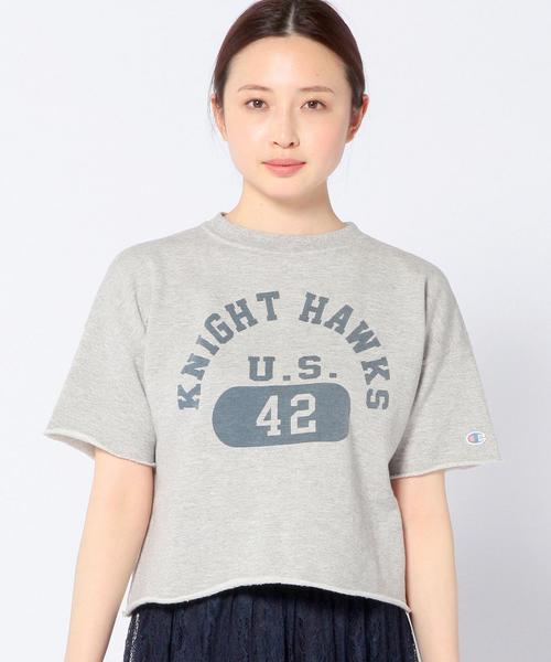 Champion(チャンピオン)の「Another Edition×Championプリントショートスリーブ/BC AE×Champion PRT SSL◆(Tシャツ/カットソー・レディース・ブラック/グレー/イエロー・フリー)」の16枚目の写真