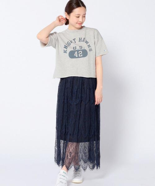 Champion(チャンピオン)の「Another Edition×Championプリントショートスリーブ/BC AE×Champion PRT SSL◆(Tシャツ/カットソー・レディース・ブラック/グレー/イエロー・フリー)」の20枚目の写真
