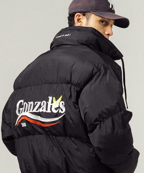 マークゴンザレス ダウンジャケット M ブラック 美品 MARK GONZALES (マークゴンザレス) HOODED PUFFY JACKET ダウン