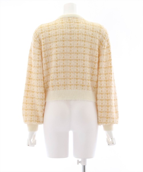 clear(クリア)の「フェザーツイードニットカーディガン(カーディガン/ボレロ・レディース・ピンク/イエロー/ブラック・F)」の10枚目の写真