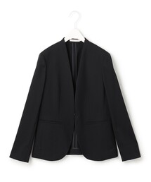 【洗える】 37.5TRストレッチ ノーカラージャケット