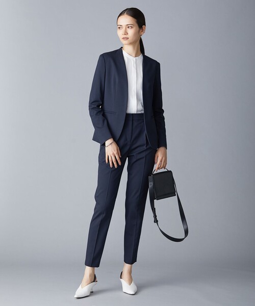 ICB(アイシービー)の「【洗える】 37.5TRストレッチ ノーカラージャケット(ノーカラージャケット・レディース・ネイビー系/ブラック系・00/4/0/6/2)」の12枚目の写真