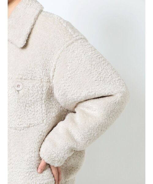 EMODA（エモダ）の「オーバーボアブルゾン（ブルゾン・レディース・アイボリー/ブラック/グレー・FREE）」の14枚目の写真