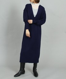 TITE IN THE STORE | レーヨン混スリットネックニットワンピース(ワンピース)