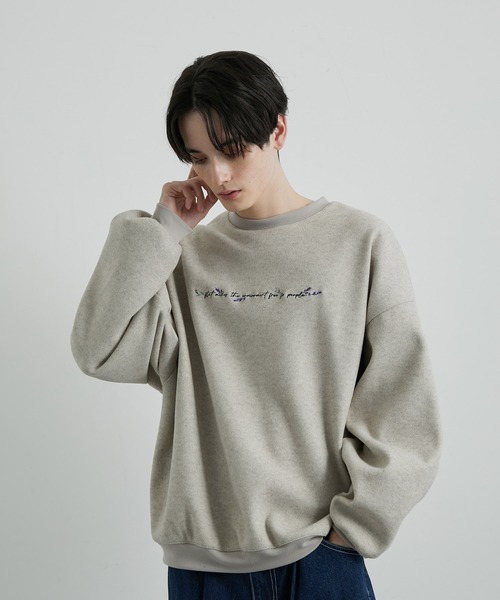 JUNRED（ジュンレッド）の「ウーリーニットバルーンプルオーバー（スウェット・メンズ・ブラック/ダークグリーン/ダークパープル/ベージュ系その他2・S/M/L）」の2枚目の写真