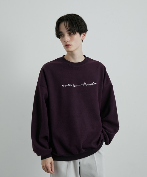 JUNRED（ジュンレッド）の「ウーリーニットバルーンプルオーバー（スウェット・メンズ・ブラック/ダークグリーン/ダークパープル/ベージュ系その他2・S/M/L）」の4枚目の写真