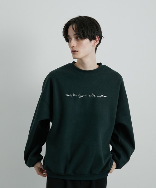 JUNRED（ジュンレッド）の「ウーリーニットバルーンプルオーバー（スウェット・メンズ・ブラック/ダークグリーン/ダークパープル/ベージュ系その他2・S/M/L）」の3枚目の写真