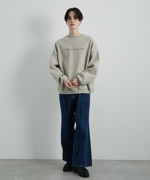 JUNRED（ジュンレッド）の「ウーリーニットバルーンプルオーバー（スウェット・メンズ・ブラック/ダークグリーン/ダークパープル/ベージュ系その他2・S/M/L）」の19枚目の写真