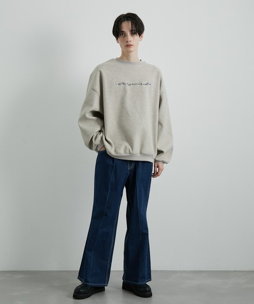 JUNRED（ジュンレッド）の「ウーリーニットバルーンプルオーバー（スウェット・メンズ・ブラック/ダークグリーン/ダークパープル/ベージュ系その他2・S/M/L）」の20枚目の写真