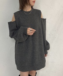 肩開きニットチュニック【ZOZOTOWN限定アイテム】